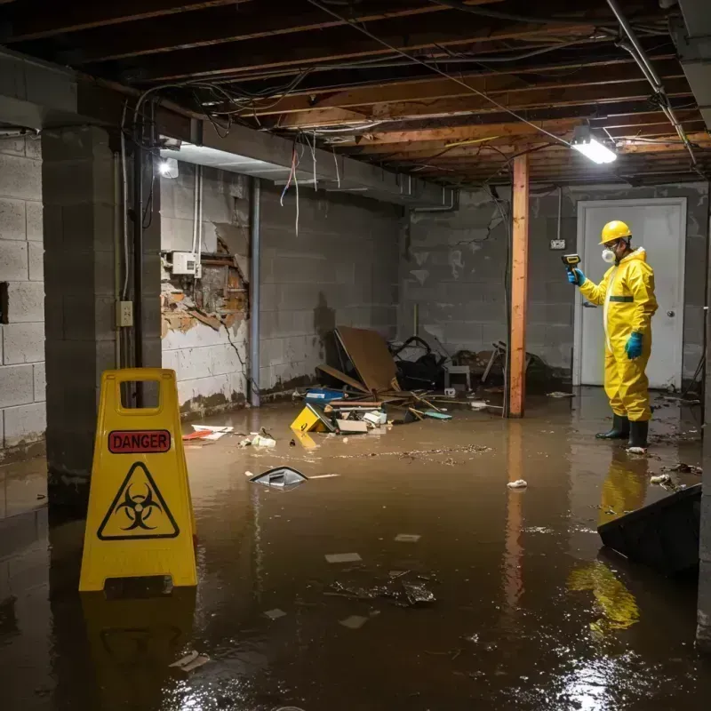 Flooded Basement Electrical Hazard in Wakeman, OH Property